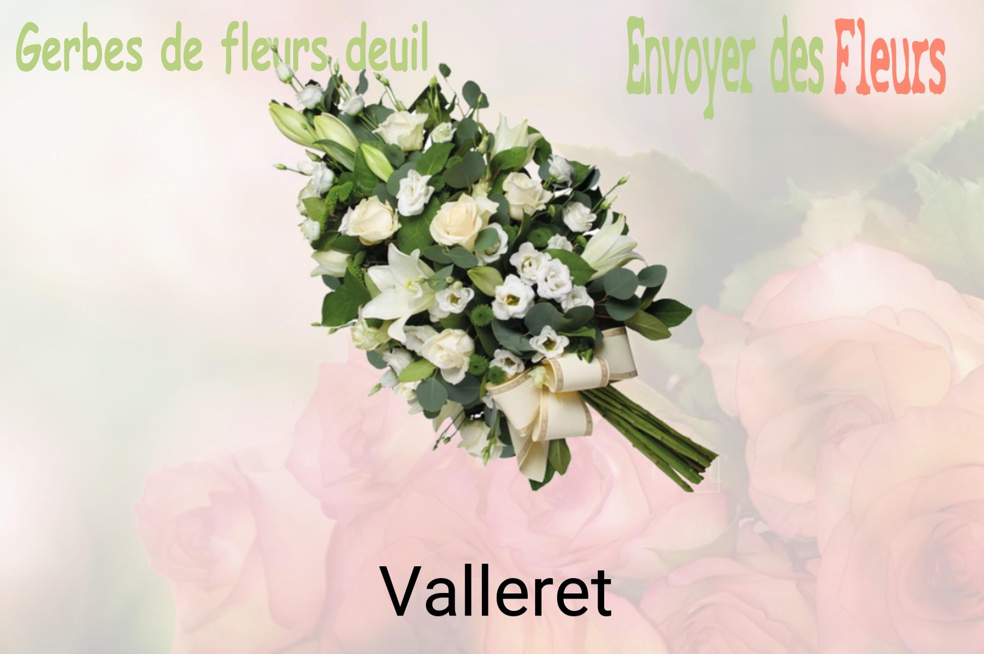 Gerbe de fleurs de deuil livrée à Valleret